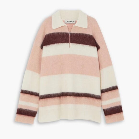 ZANKOV Dimitri striped brushed knitted sweater - Picture 1 of 3